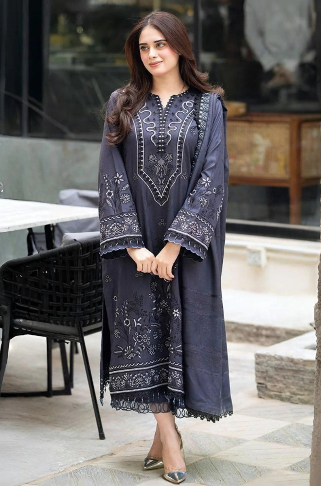 Libass - Winter 3PC Dhanak Embroidered Suit - BN3382
