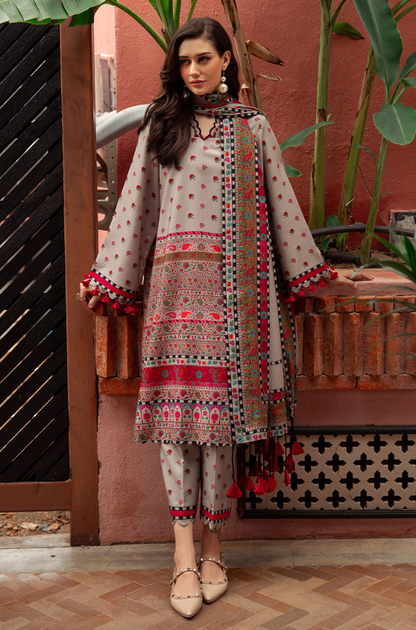 Charizma - Winter 3PC Karandi Digital Print Dress - BN3390