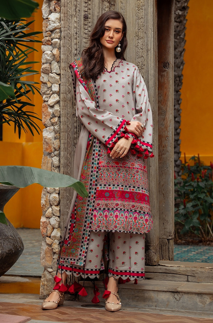 Charizma - Winter 3PC Karandi Digital Print Dress - BN3390