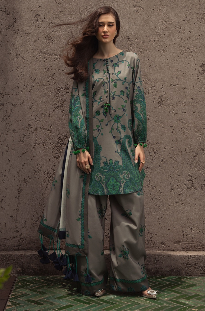 Charizma - Winter 3PC Karandi Digital Print Dress - BN3394