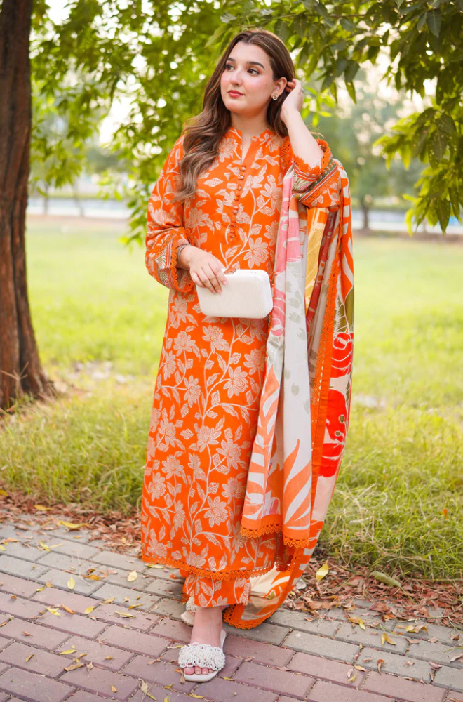 Sapphire - Winter 3PC Karandi Digital Print Dress - BN33415