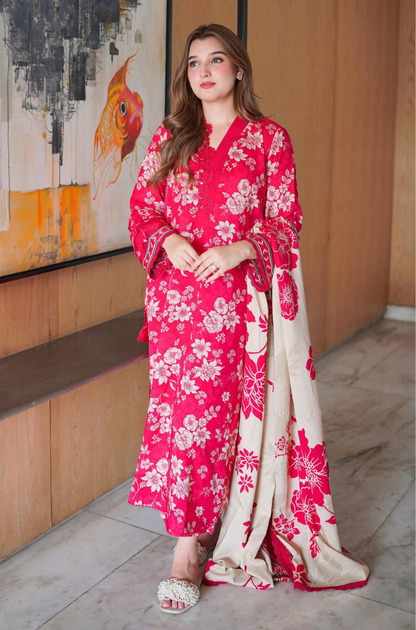 Sapphire - Winter 3PC Karandi Digital Print Dress - BN33416