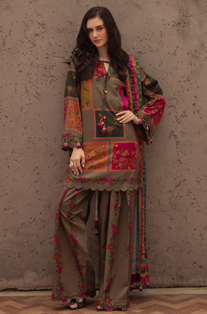 Charizma - Winter 3PC Karandi Digital Print Dress - BN3387