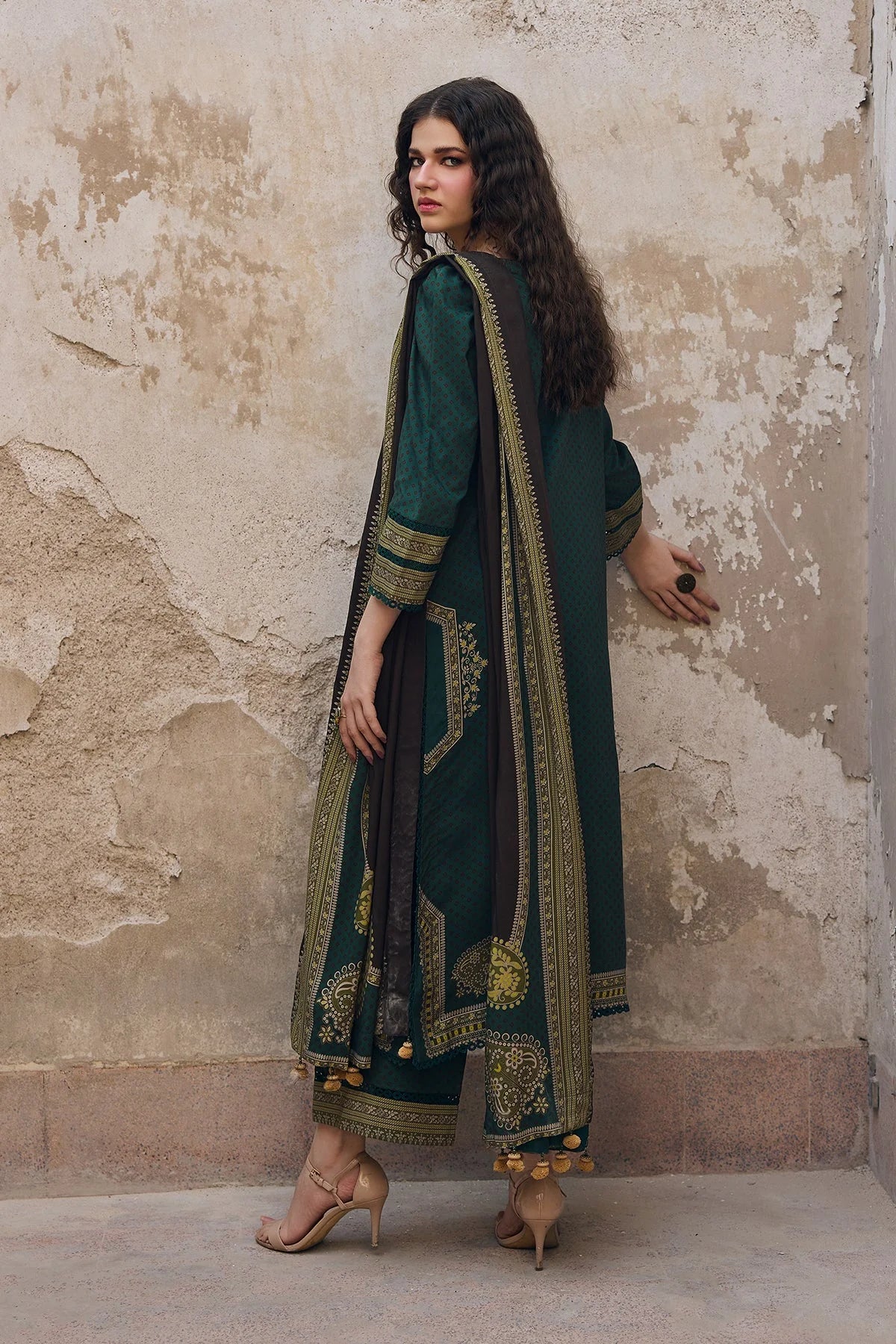 Charizma - Winter 3PC Karandi Digital Print Dress - BN33136