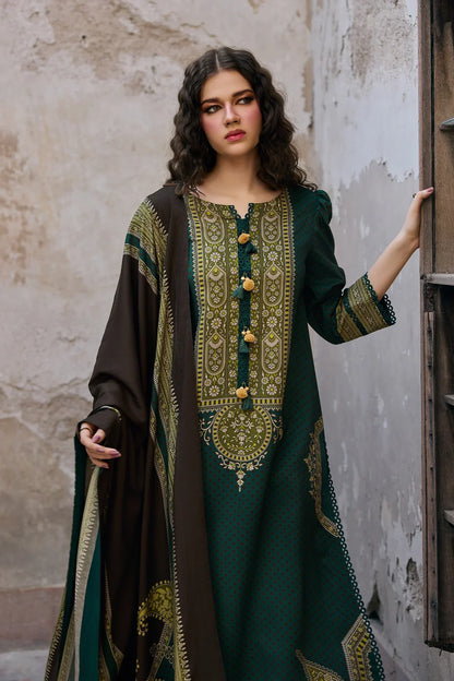 Charizma - Winter 3PC Karandi Digital Print Dress - BN33136