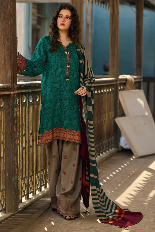 Charizma - Winter 3PC Karandi Digital Print Dress - BN33137