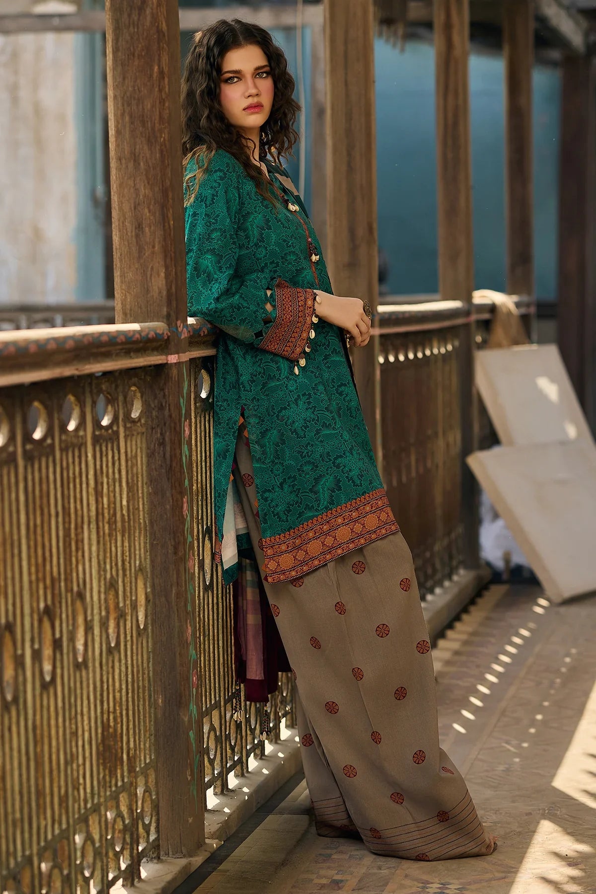 Charizma - Winter 3PC Karandi Digital Print Dress - BN33137