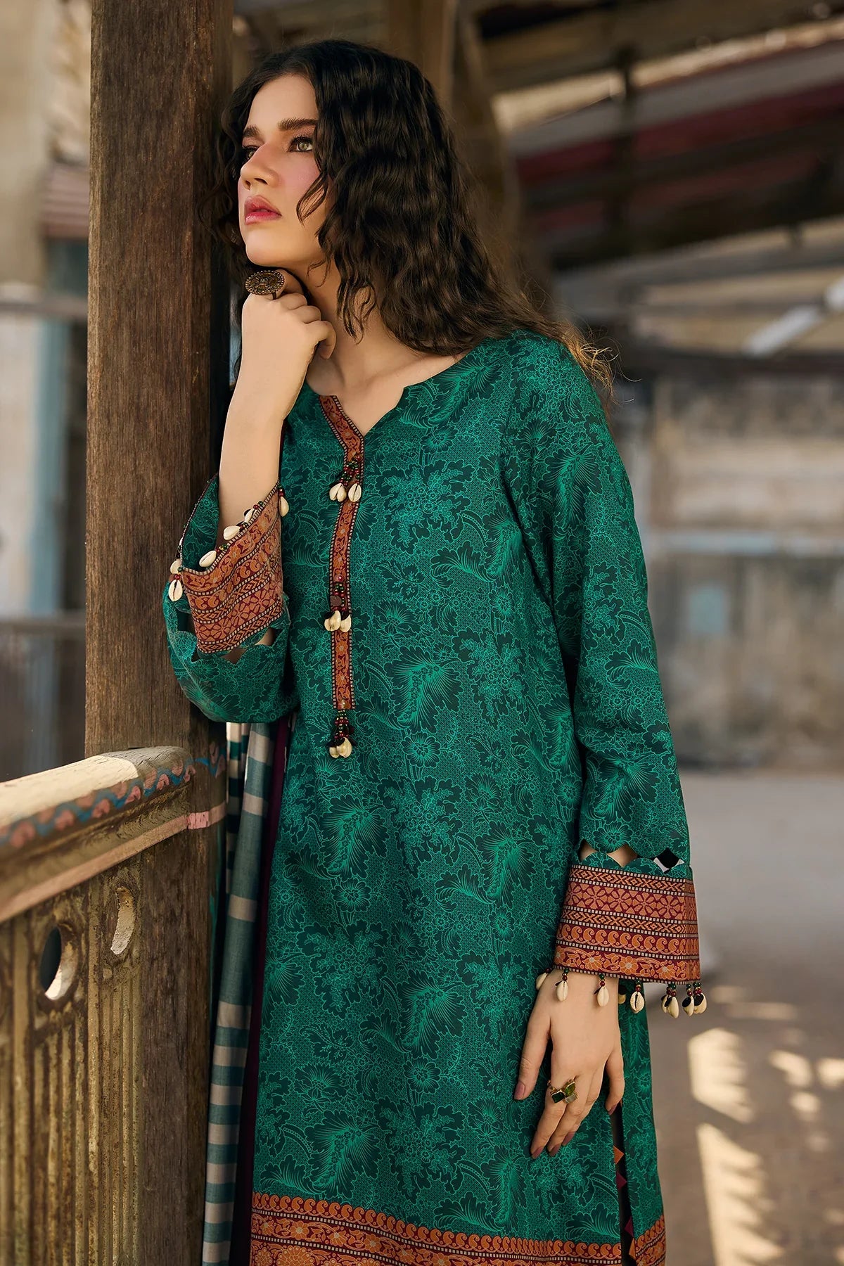 Charizma - Winter 3PC Karandi Digital Print Dress - BN33137