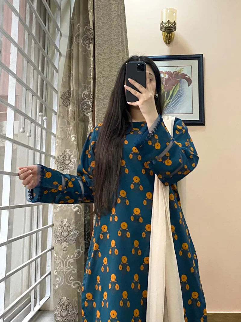 Khaadi - Summer 3PC Lawn Digital Print Dress - SB1152