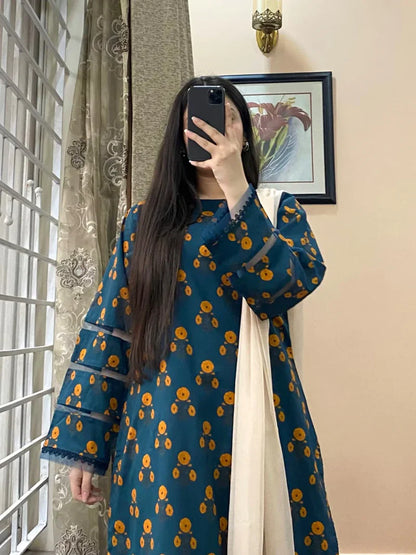 Khaadi - Summer 3PC Lawn Digital Print Dress - SB1152