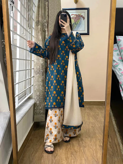 Khaadi - Summer 3PC Lawn Digital Print Dress - SB1152