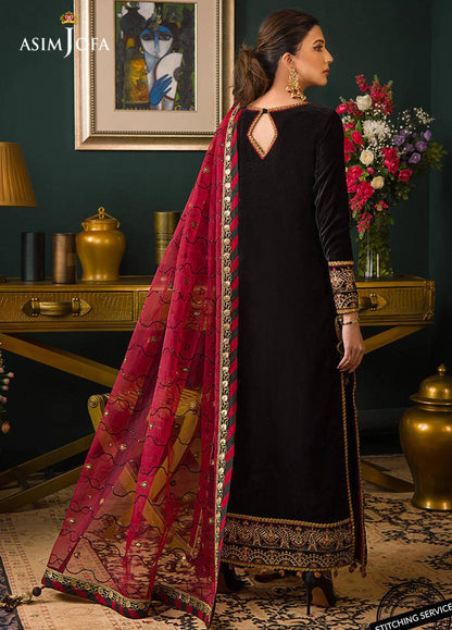 Asim jofa Embroidered Velvet 3piece suit - BN2013
