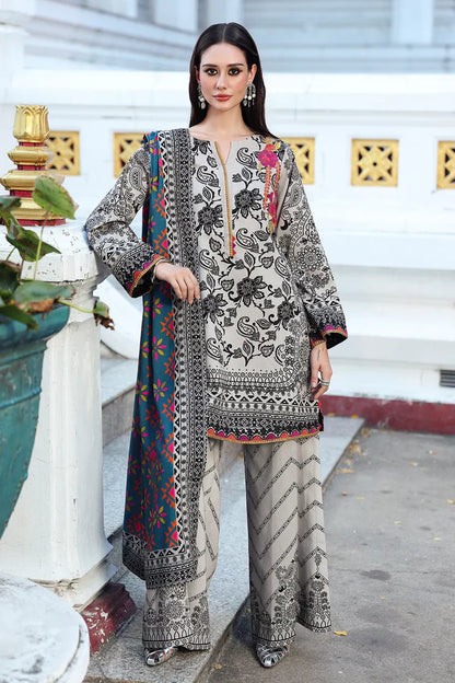 Charizma - Winter 3PC Karandi Digital Print Dress - BN33115