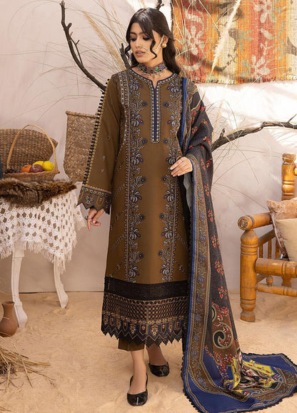 Bin ilyas - Winter 3PC Dhanak Embroidered Suit - BN3351